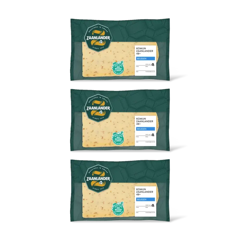 AH Zaanlander Belegen komijn 48+ plakken 3-pack