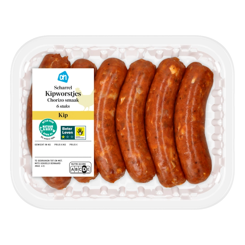 AH Kipchorizo worstjes