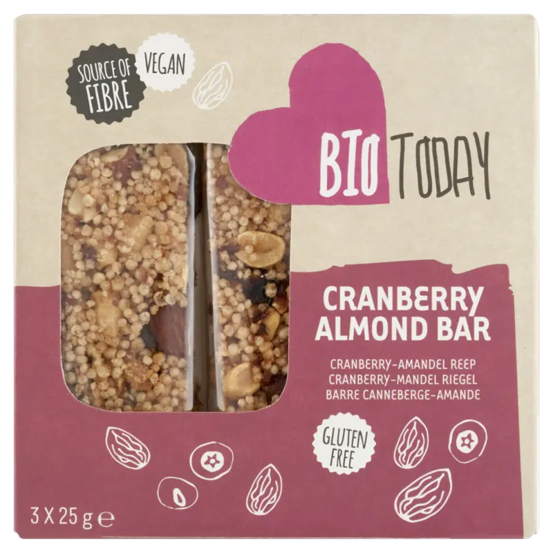 BioToday Cranberry-amandel reep