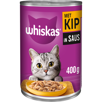 Whiskas in saus kattennatvoer kip blik 400 g