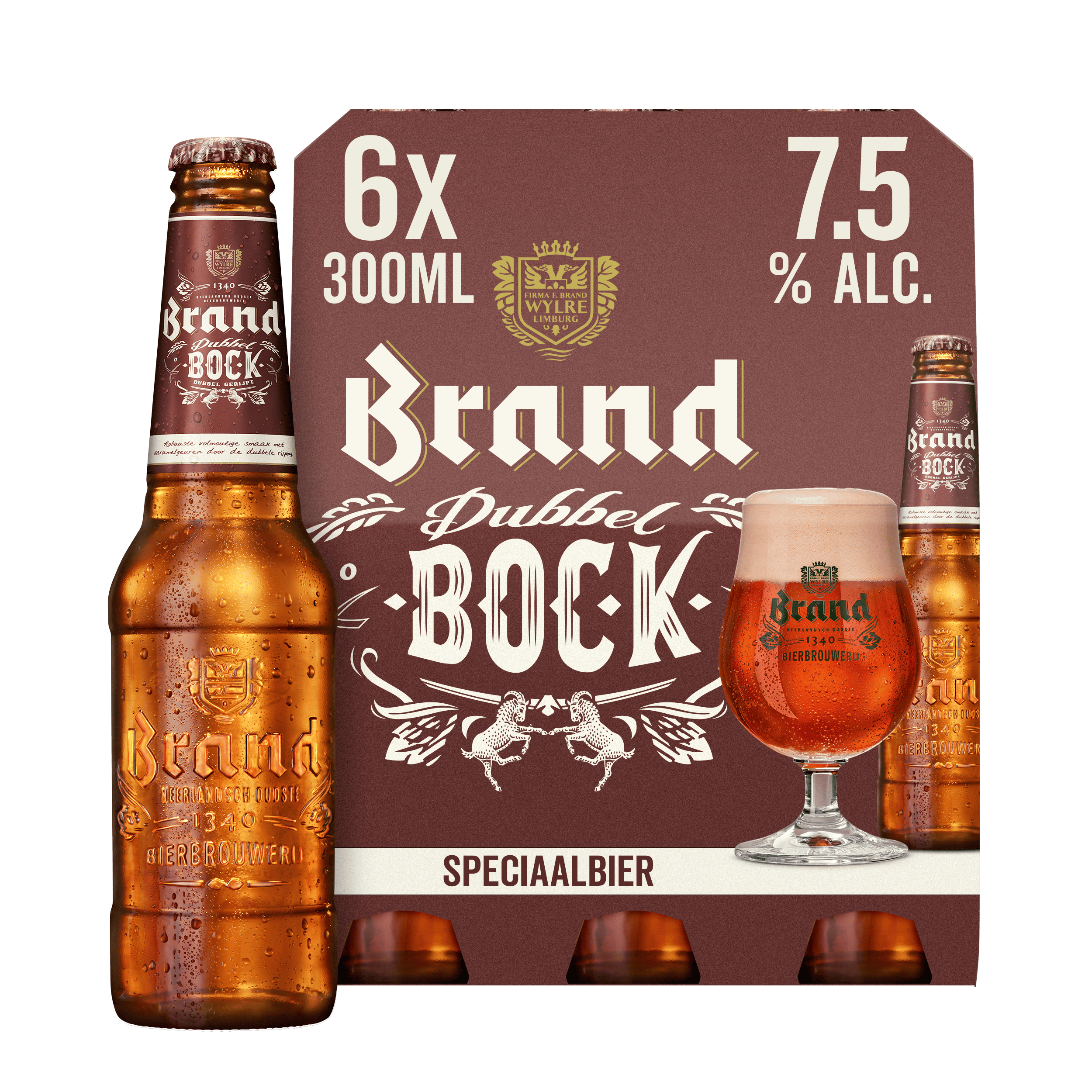 Brand Dubbelbock bier fles