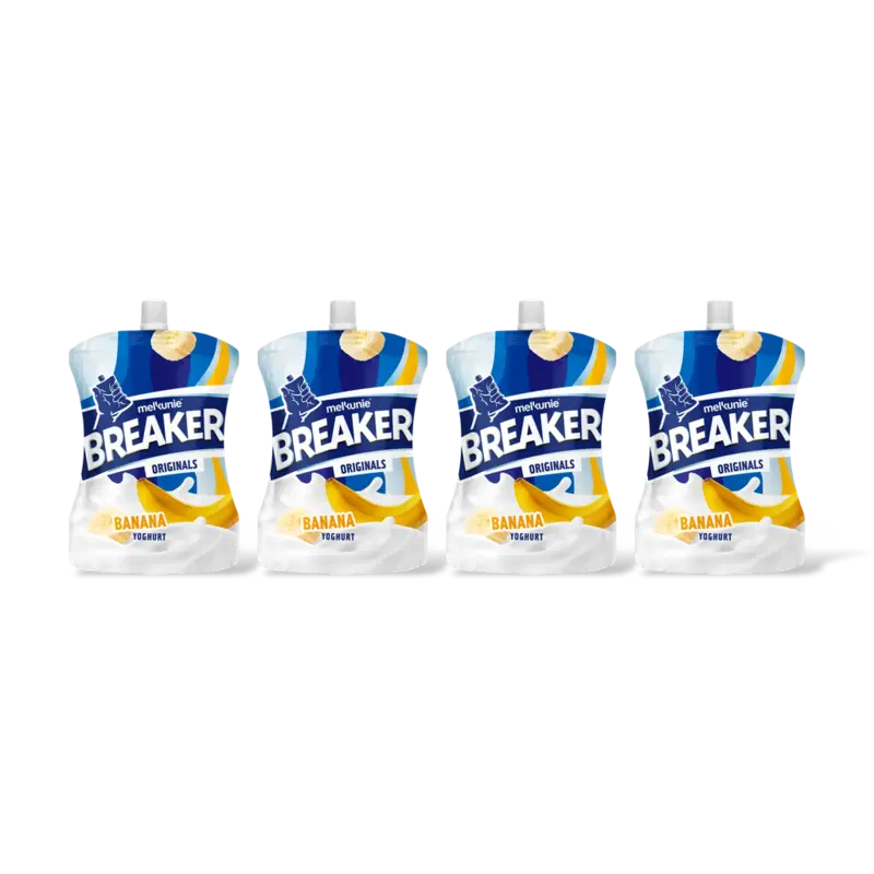 Melkunie Breaker banaan yoghurt 4-pack