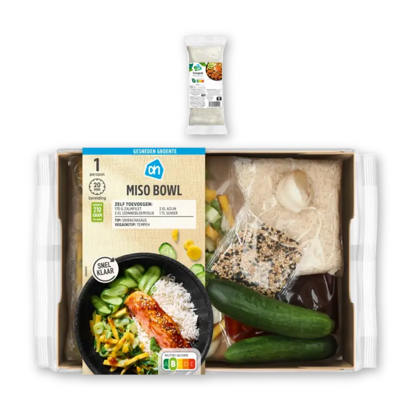 AH Gesneden Verspakket Vega Miso Bowl 1pers