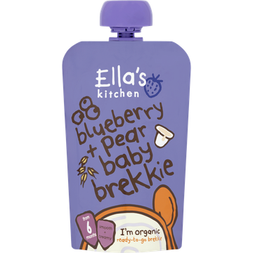 Ella's Kitchen Blueberry + Pear Baby Brekkie 6+ Months 100 g