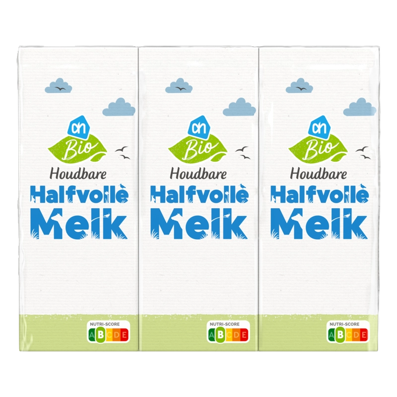 AH Biologisch Houdbare halfvolle melk 3-pack