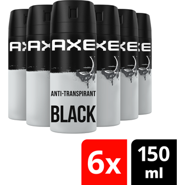 AXE Anti-Transpirant Spray Black 150 ml x 6 stuks