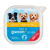 g'woon hondenvoer paté met kip