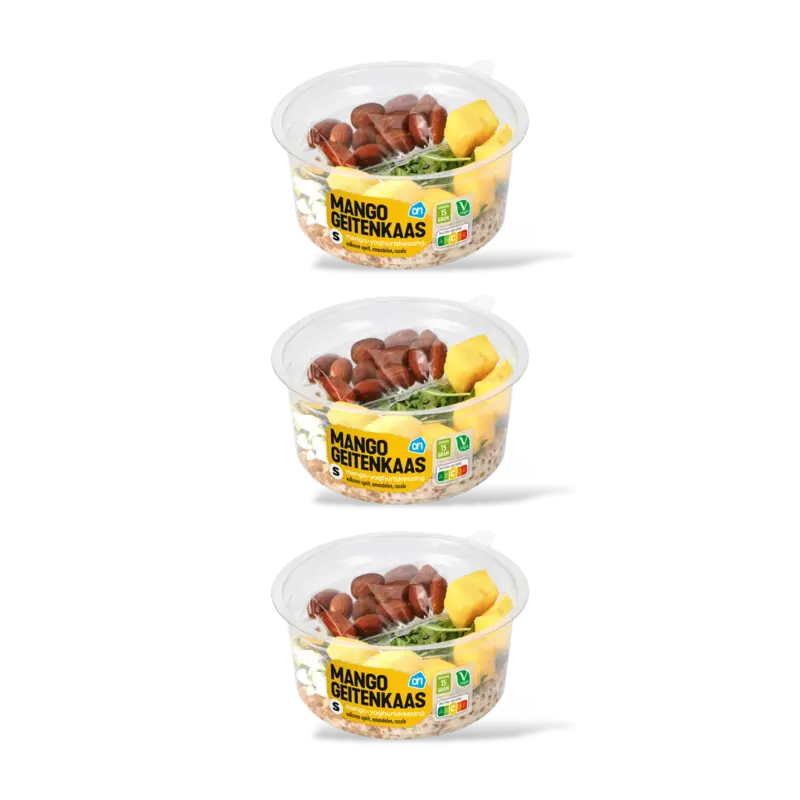 AH Kleine salade mango geitenkaas 3-pack