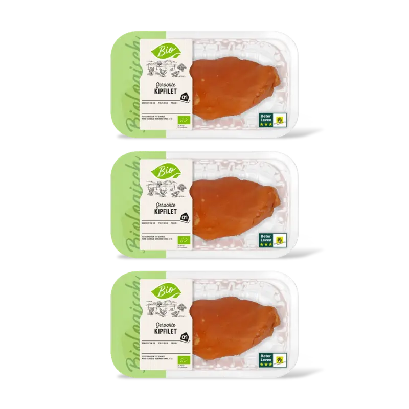 AH Biologisch Gerookte kipfilet 3-pack