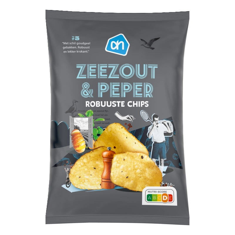AH Robuuste chips zeezout & peper
