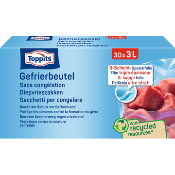Toppits Diepvrieszakken 3 liter 30 stuks