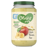 Olvarit baby/peuter fruithapje appel, banaan en peer