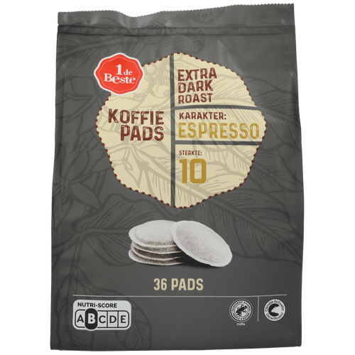 1 de Beste Koffiepads extra dark roast