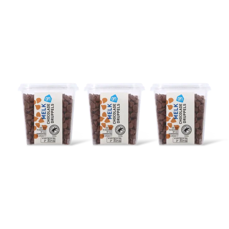 AH Melk chocolade druppels 3-pack