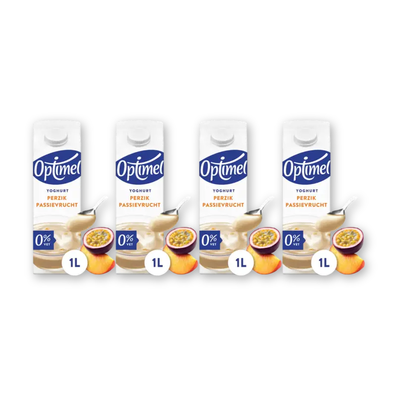 Optimel Yoghurt perzik passievrucht 4-pack