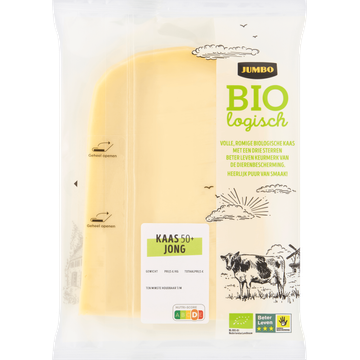 Jumbo Biologische Kaas 50+ Jong Plakken ca. 200 g
