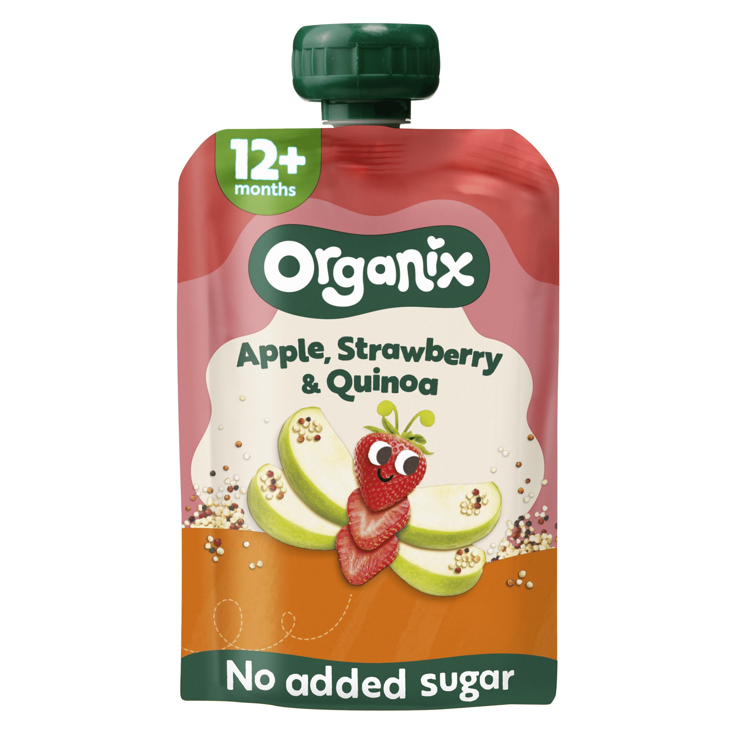 Organix Knijpfruit Appel Aardbei & Quinoa 12+m