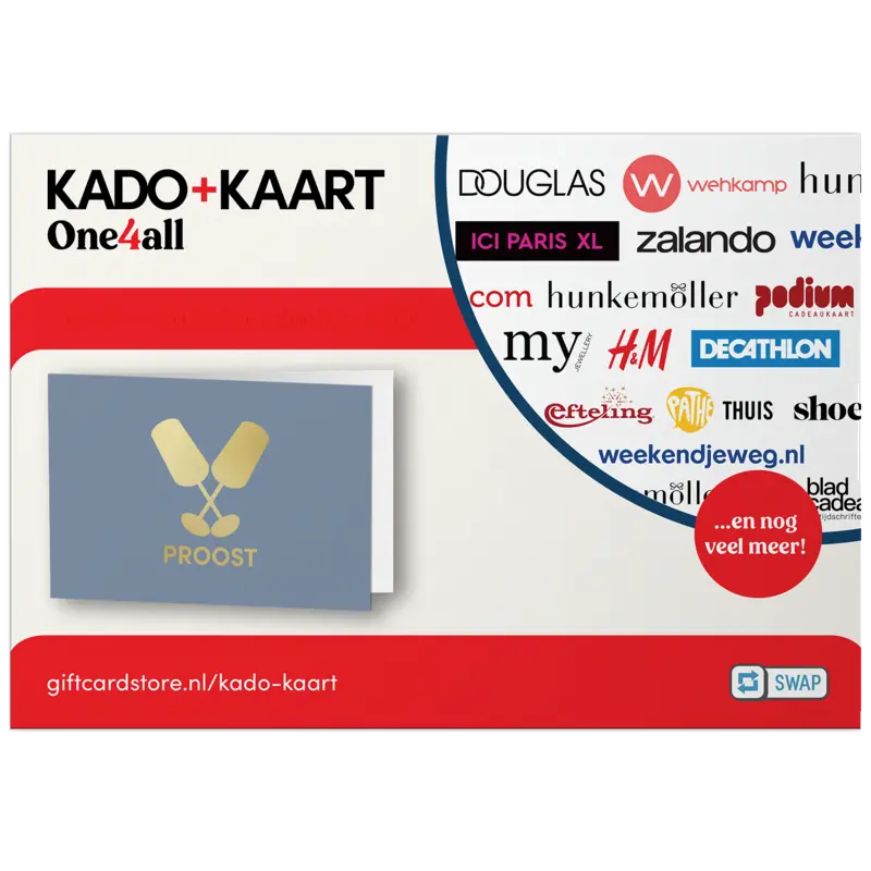 Kado + kaart proost e-gift 10 euro