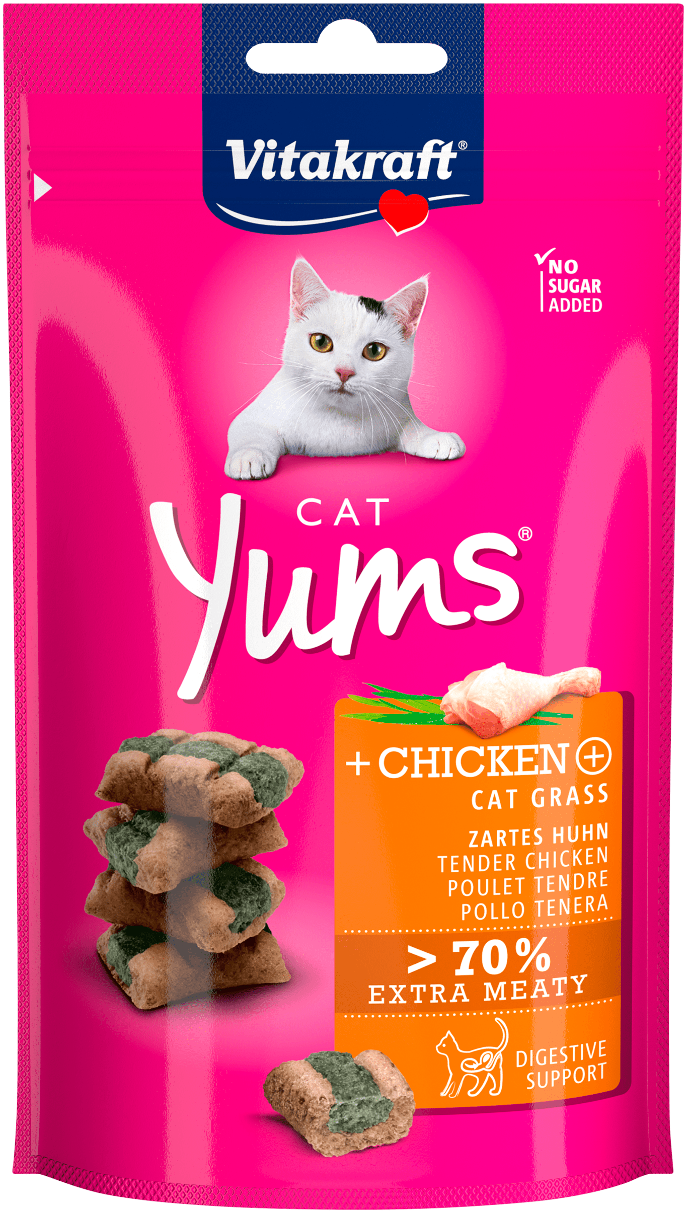 Vitakraft Cat Yums kip & kattengras