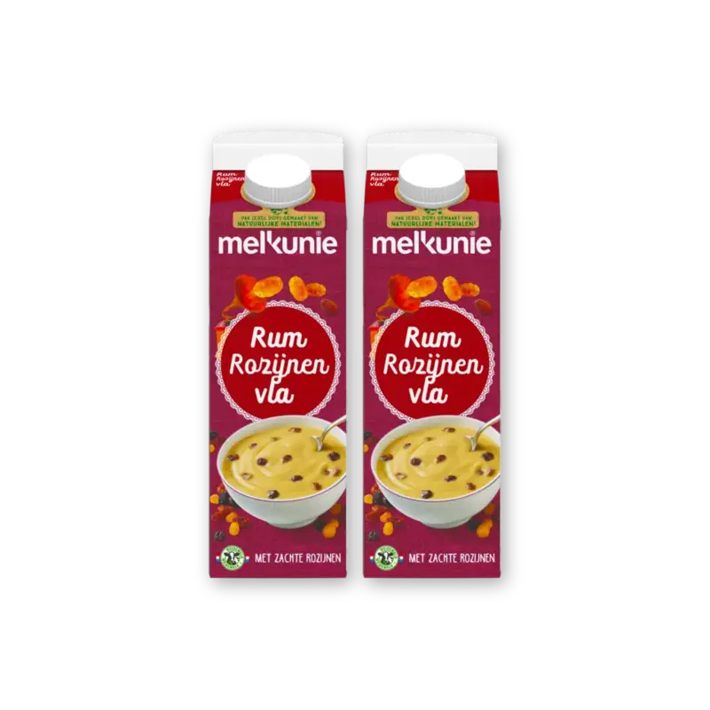 Melkunie Rum rozijnen vla 2-pack