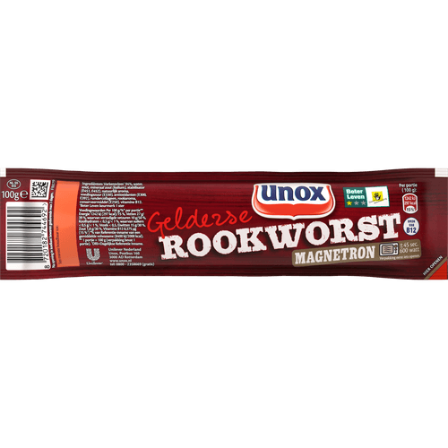 Unox Gelderse rookworst magnetron