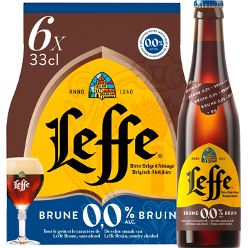 Leffe Bruin Alcoholvrij Bier 6 x 33 cl