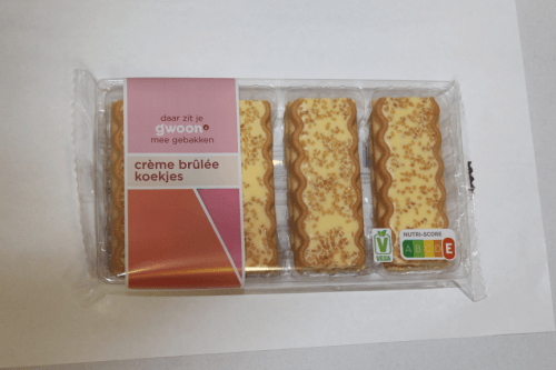 G'woon Ok biscuits creme brulee