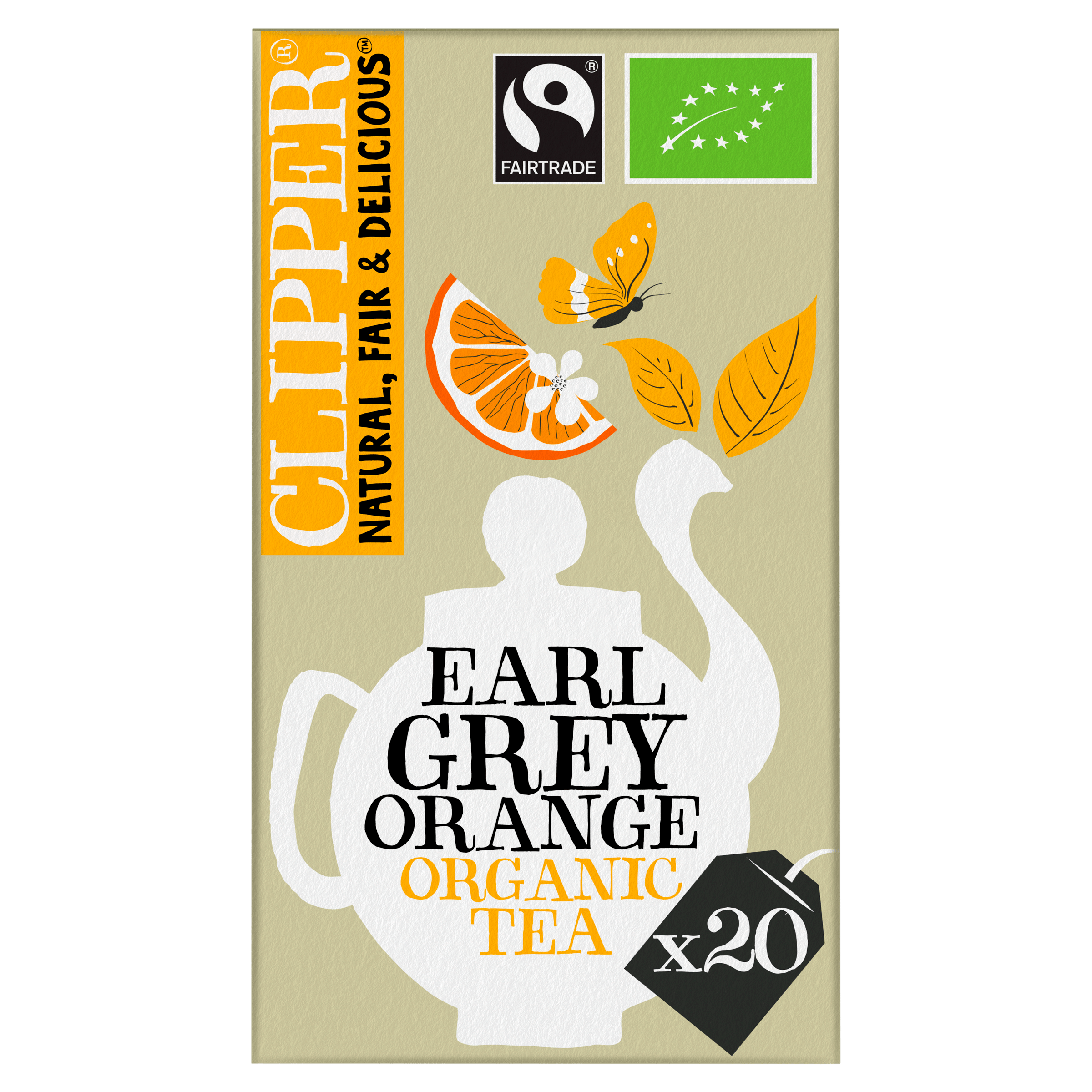 Clipper Earl grey orange