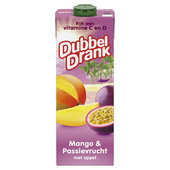 DubbelDrank vruchtendrank mango passievrucht en appel