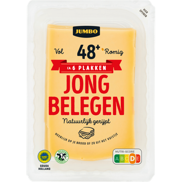 Jumbo Kaas Jong Belegen 48+ Plakken 190 g