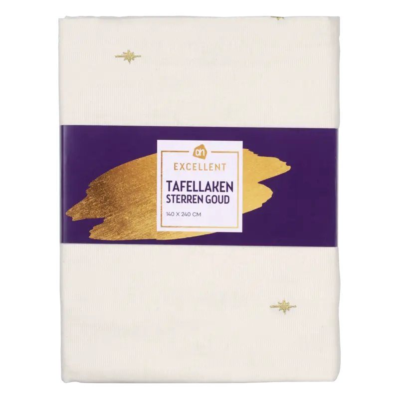 AH Excellent Tafelkleed wit sterren 140x240cm