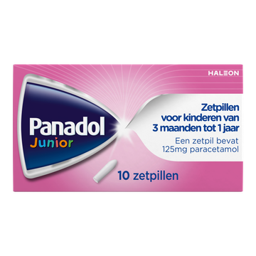 Panadol Junior zetpillen 125 mg, 10 stuks