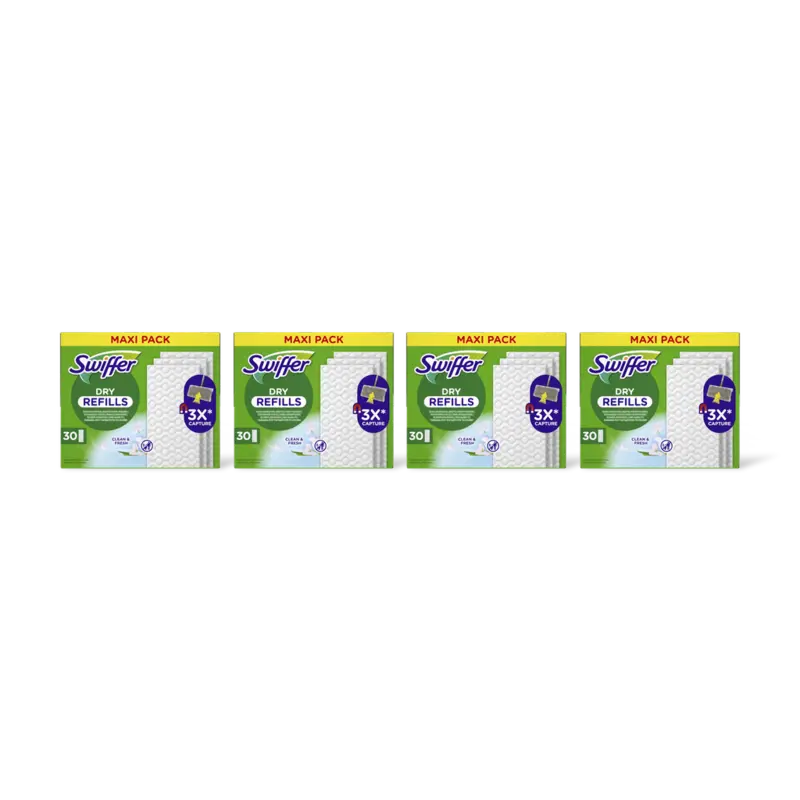 Swiffer Vloerdoekjes droog navulling max pck 4pk