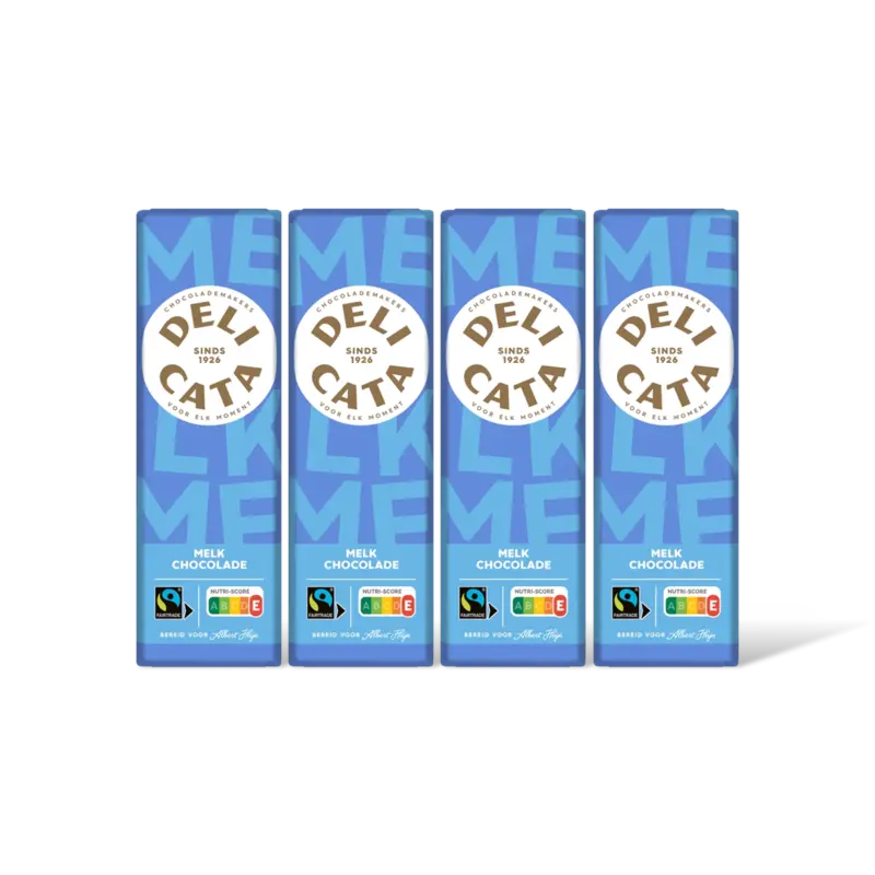 Delicata Reep melk chocolade 4-pack