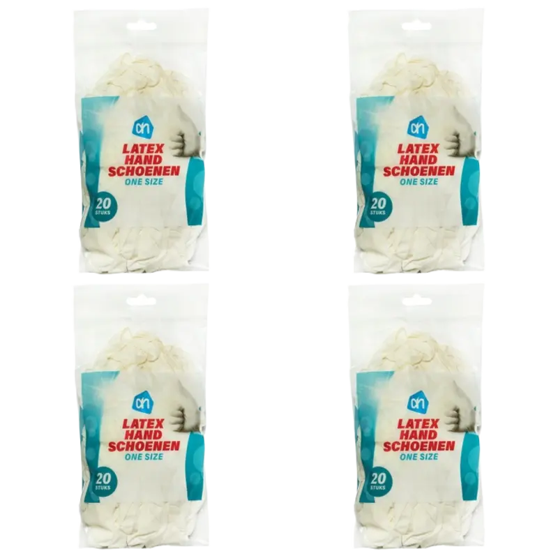 AH Latex handschoenen one size 4-pack