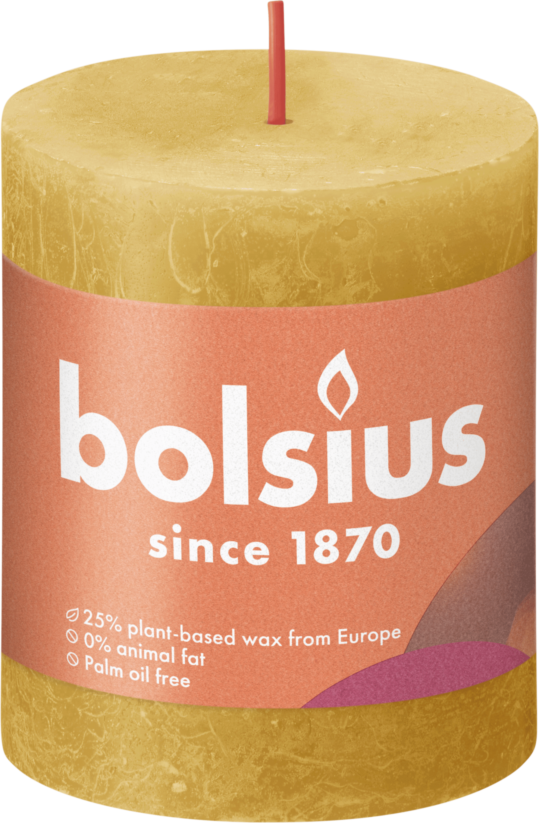 Bolsius Rustiek stompkaars 80/68 Honeycomb Yel