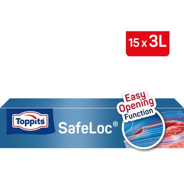Toppits SafeLoc Diepvrieszakken 3 L 15 Stuks