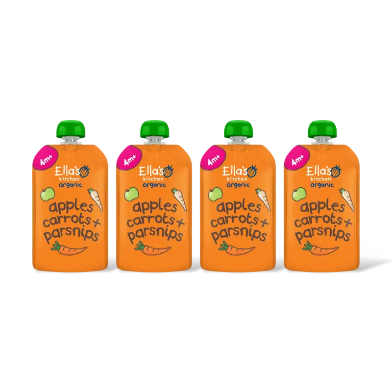 Ella's kitchen Wortels, appels,pastinaak 4m+ bio 4-pk