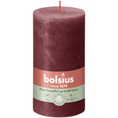 Bolsius stompkaars rustiek velvet red