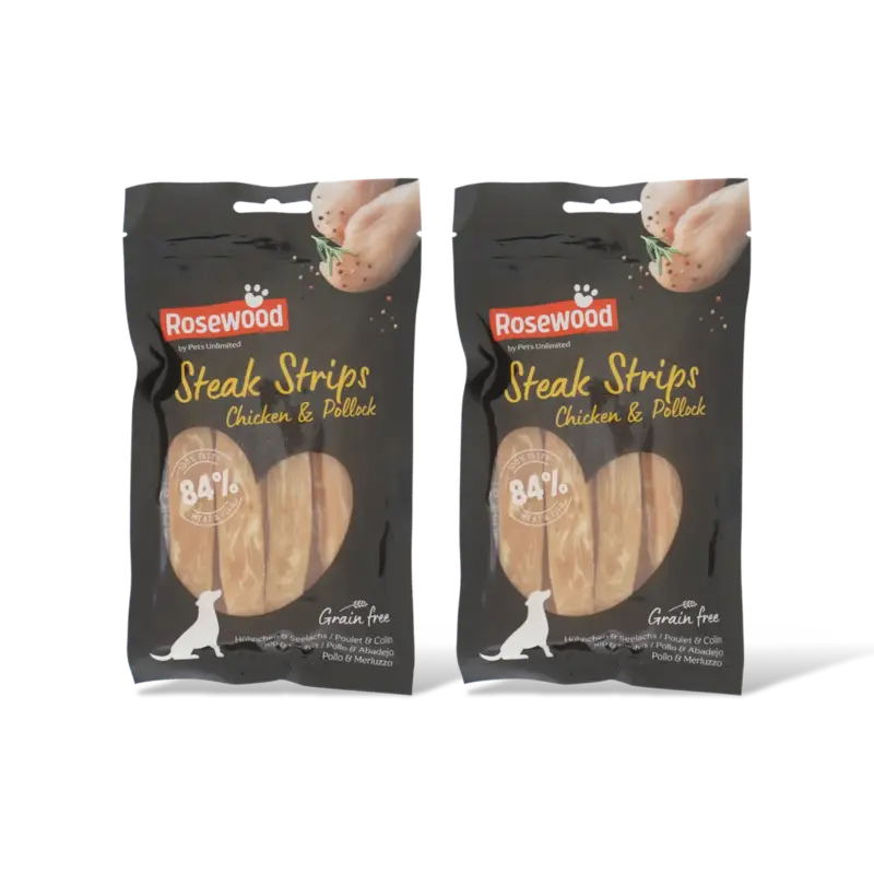 Rosewood Steak strips chicken & pollock 2-pack