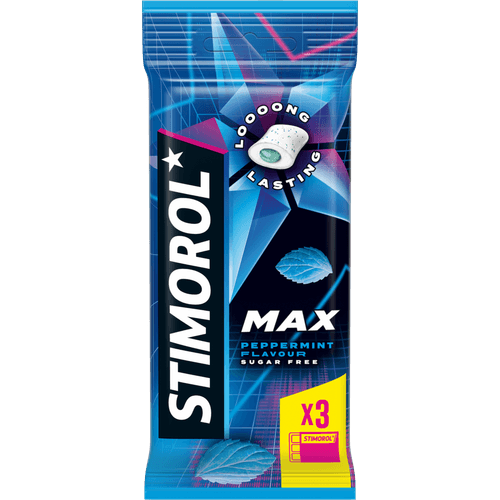 Stimorol Kauwgom max peppermint 3 st.