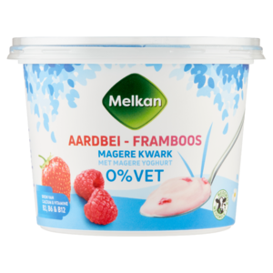 Melkan Kwark Mager Aardbei Framboos