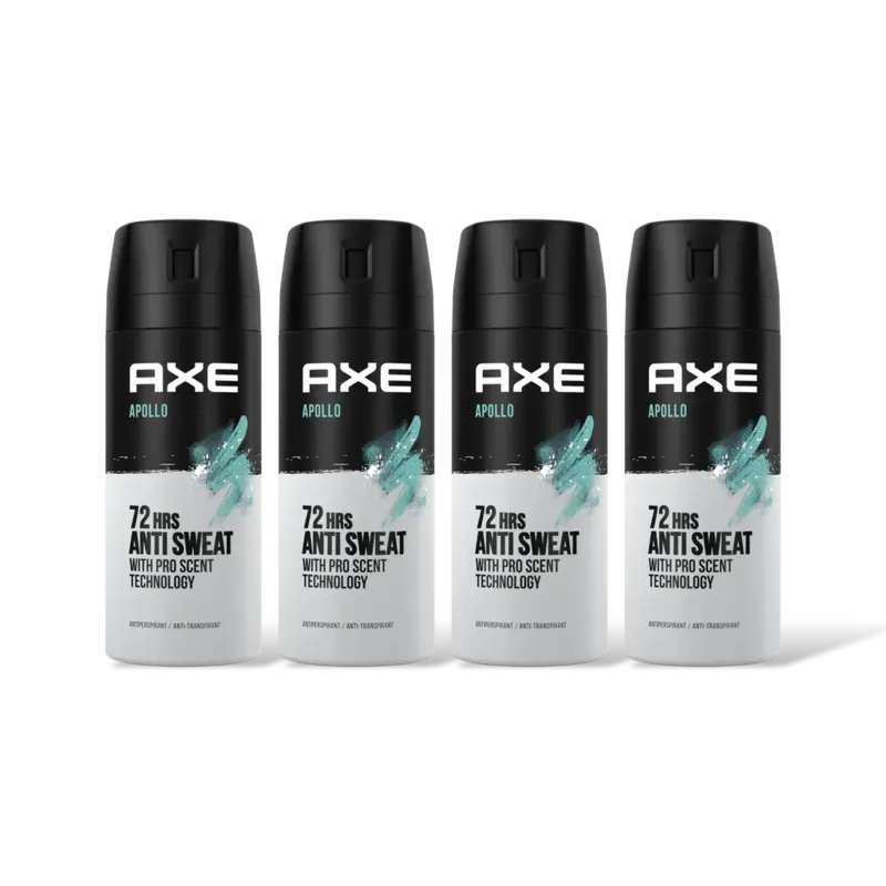 Axe Apollo deodorant bodyspray 4-pack