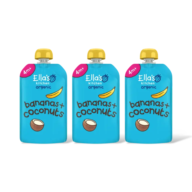 Ella's kitchen Bananen + kokos 4m+ bio 3-pack