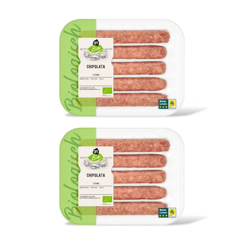 AH Biologisch Varkenschipolata 2-pack
