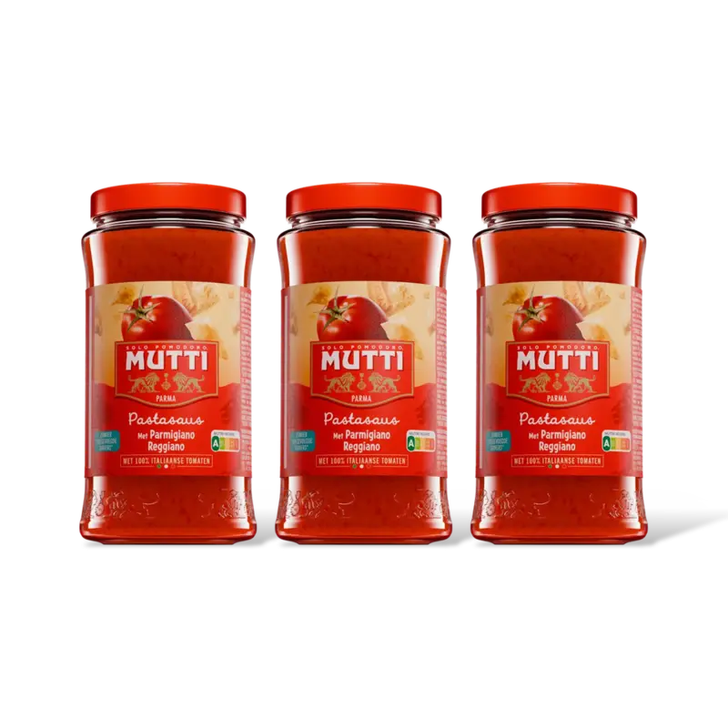 Mutti Pastasaus met parmigiano reggiano 3-pack