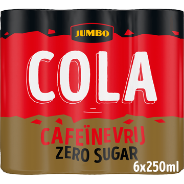 Jumbo Cola Cafeïnevrij Zero Sugar - Blik 6 x 250ML