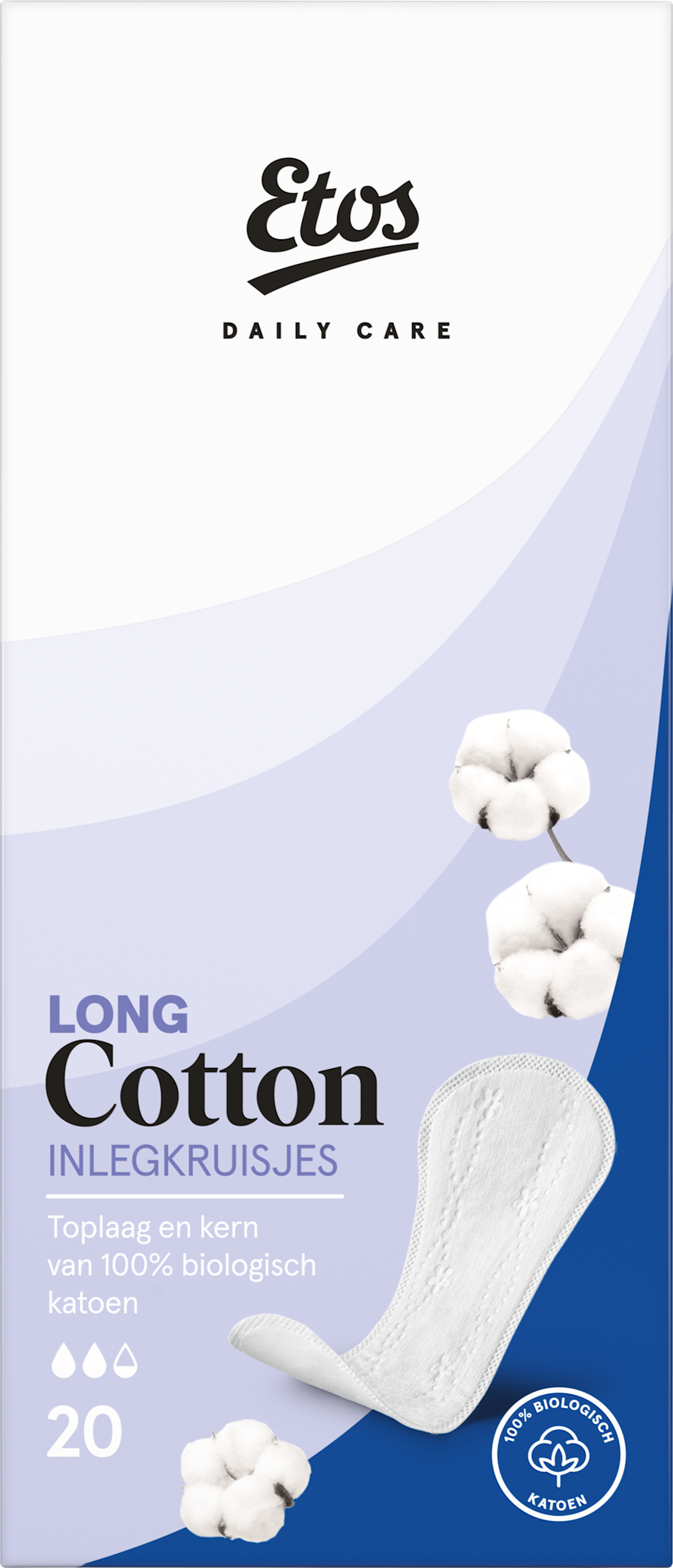 Etos Long 100% Katoen Inlegkruisjes 20 stuks