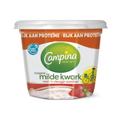 Campina magere kwark aardbei