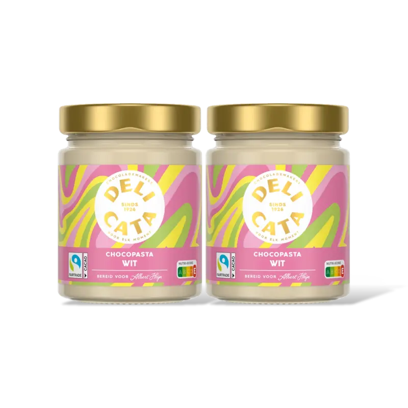 Delicata Chocoladepasta witte chocola 2-pack